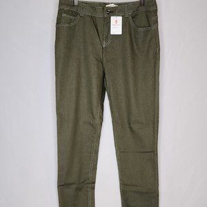 Fashion Zero Calliope Green Stretchy Skinny Jeans Size XL